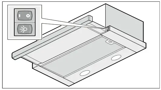 BOSCH DFO060W51 Extractor Hood- Controls