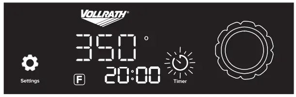 VOLLRATH MPI4 1800 Medium Power Countertop Induction Ranges with Knob Control - indicate the timer