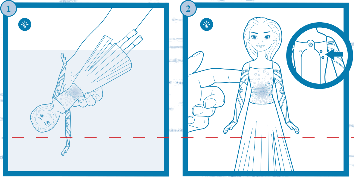 Hasbro Disney Frozen II Splash and Sparkle Elsa Doll - Fig 1