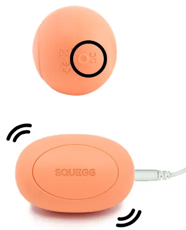 SQUEGG The Smart Squeeze Ball - Connect the jack to the charging port