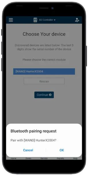 Hydrawise Using the Bluetooth Remote - phone 1