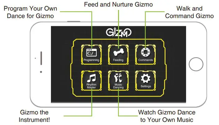 Odyssey Gizmo The smart puppy - Home Screen