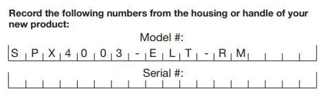 SUNJOE SPX4003 ELT RM 14 5A Electric Pressure Washer - Model + Serial Numbers