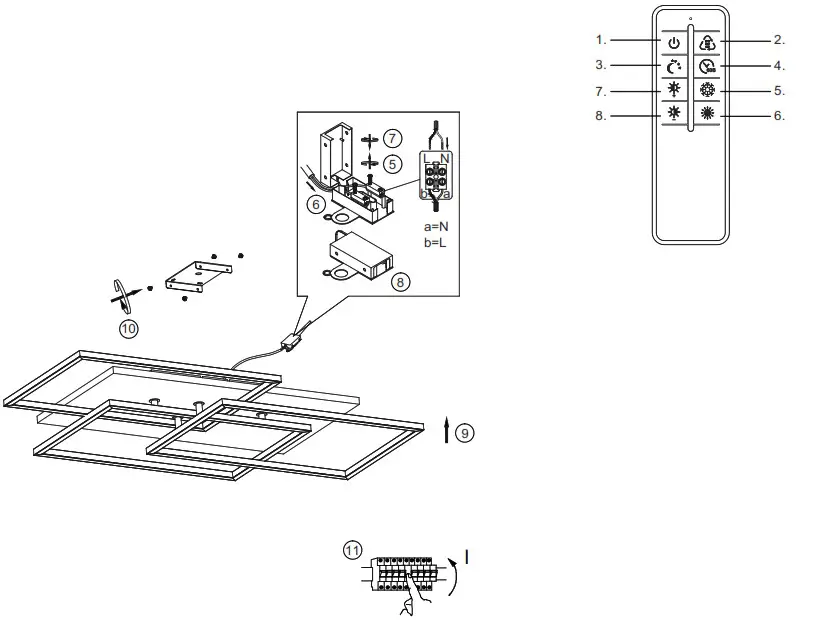 Paul Neuhaus 8330-79 LED Ceiling Light- Remote