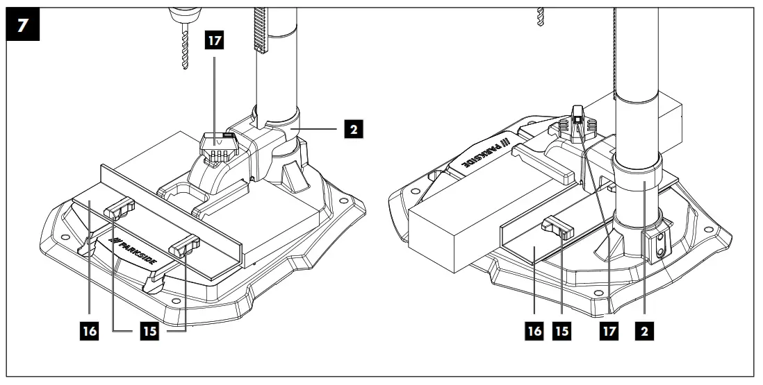 PARKSIDE PTBMOD 710 B2 Bench Pillar Drill - fig4