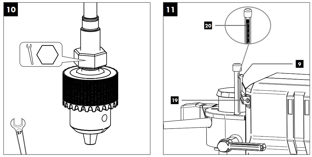 PARKSIDE PTBMOD 710 B2 Bench Pillar Drill - fig6