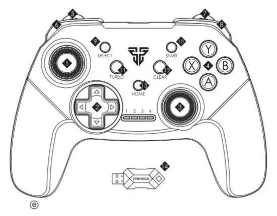 FANTECH Shooter II WGP13 Wireless 2.4GHz Gaming Controller