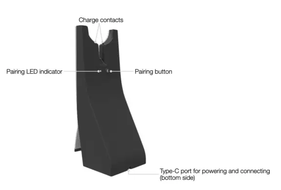 Wildix MONOLED BT Bluetooth Headset - CONNECT VIA BLUETOOTH EMBEDDED IN THE