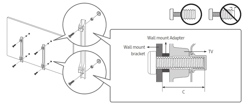 SAMSUNG QLED TV Mounting the g