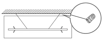 SAMSUNG QLED TV fixed to the TV.
