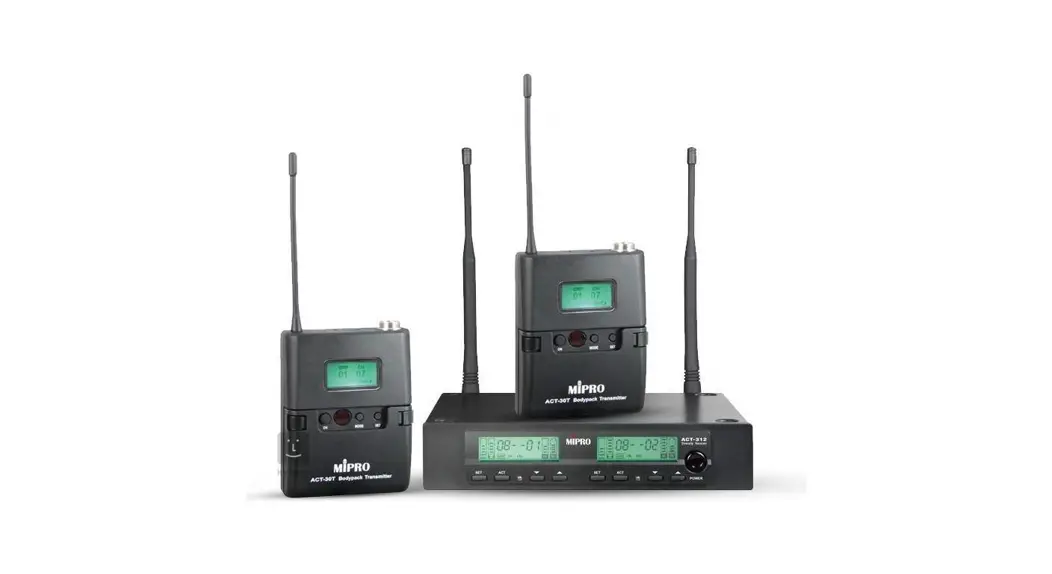 Mipro Act-875300 Bodypack Dual Wireless Set Owner's Manual