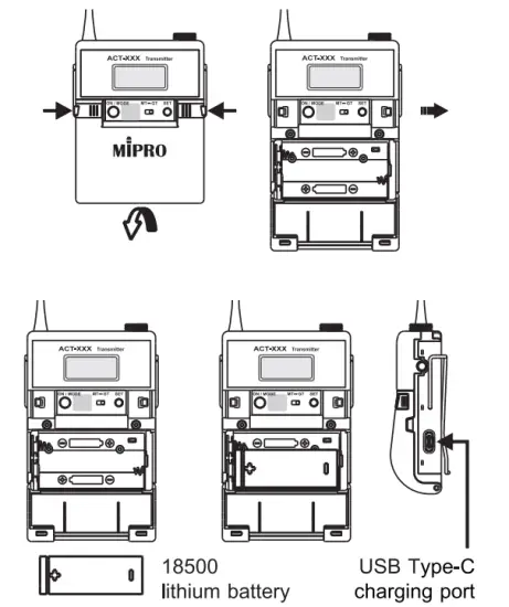 MIPRO ACT 875300 Bodypack Dual Wireless Set - parts 3