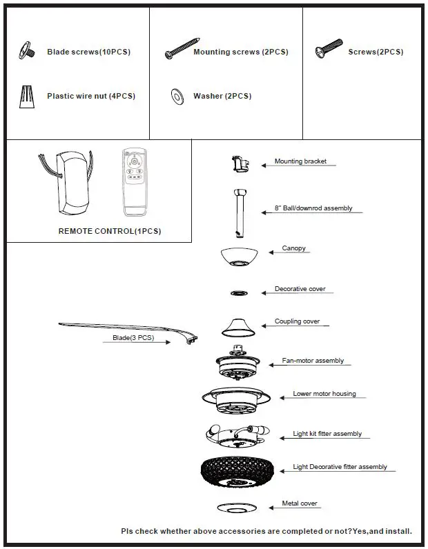 Parrot Uncle F6168110V Ceiling Fan 1