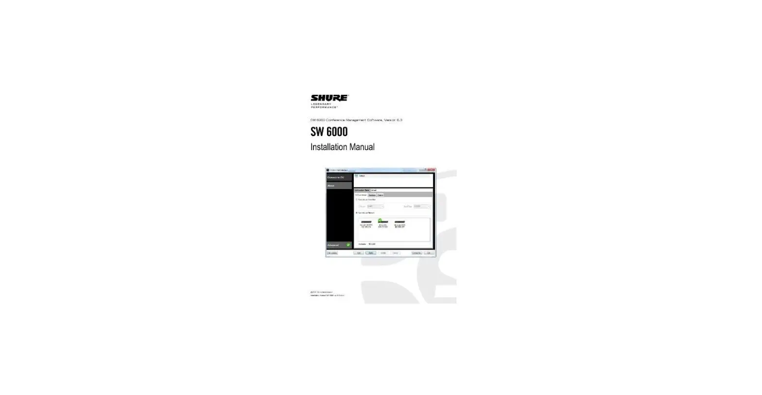 Shure Sw6000 Eca External Control Application User Manual