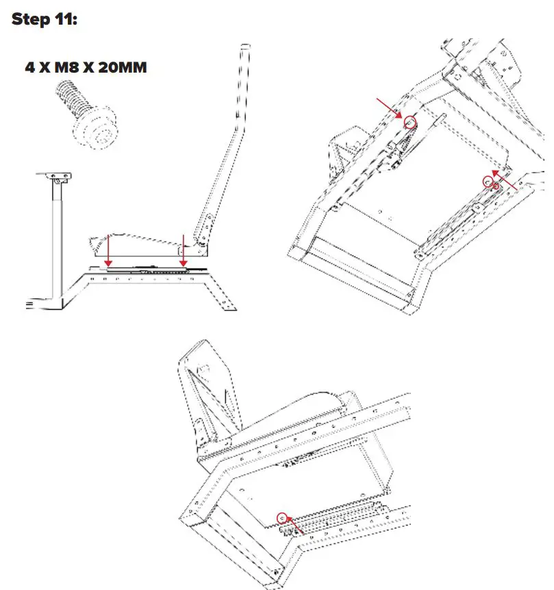 next level Racing Challenger Cockpit Instruction Manual - ASSEMBLY Step 11