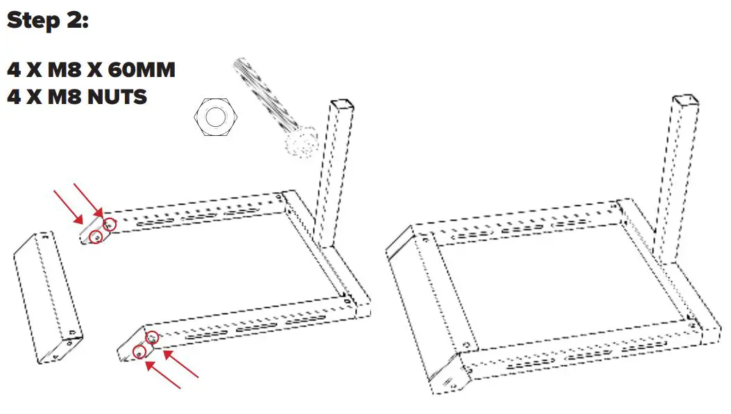 next level Racing Challenger Cockpit Instruction Manual - ASSEMBLY Step 2