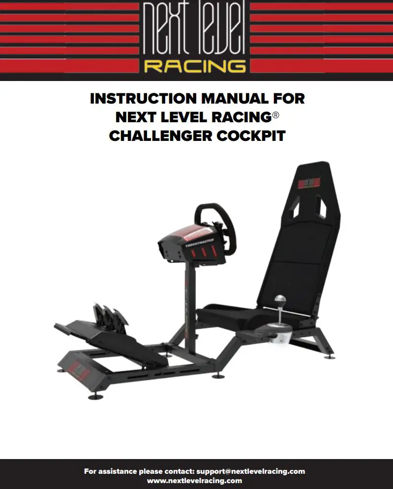next level Racing Challenger Cockpit Instruction Manual