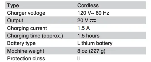 TECHNICAL SPECIFICATIONS