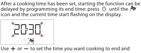 Whirlpool 184423671238 Oven Shelf Sliding Runners - PROGRAMMING THE END COOKING TIME or DELAYED START 1