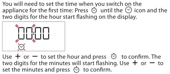 Whirlpool 184423671238 Oven Shelf Sliding Runners - SETTING THE TIME 1