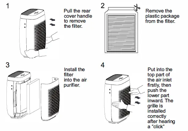 Maintenance - Install the filter