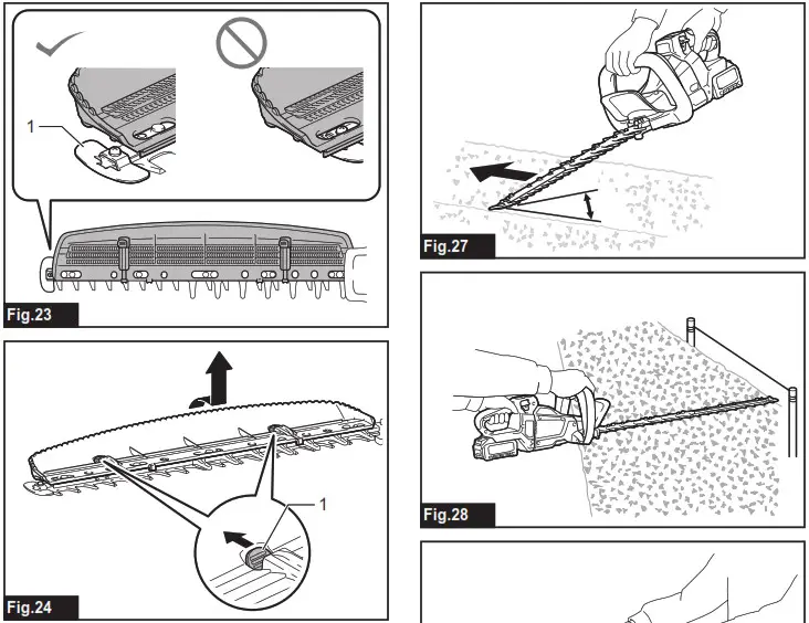 makita UH009G Cordless Hedge Trimmer - overview 7