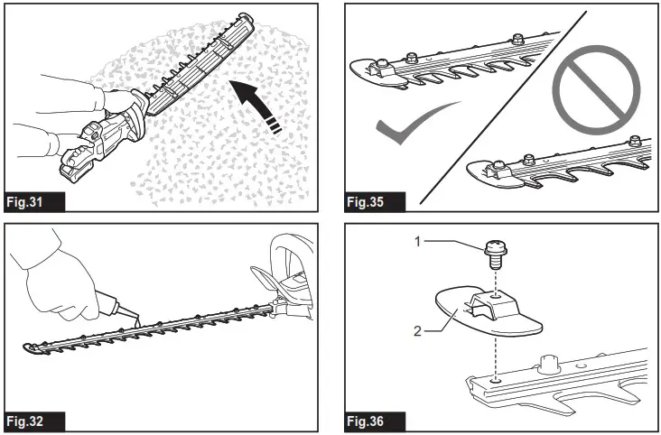 makita UH009G Cordless Hedge Trimmer - overview 9