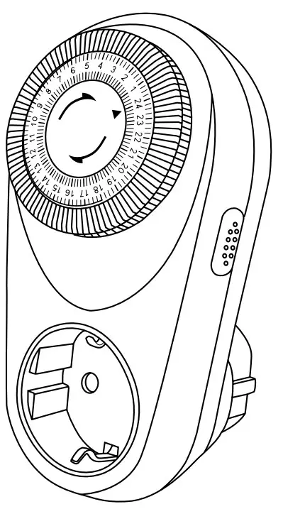 hama 00223302 Curved Mechanical Timer for Indoors