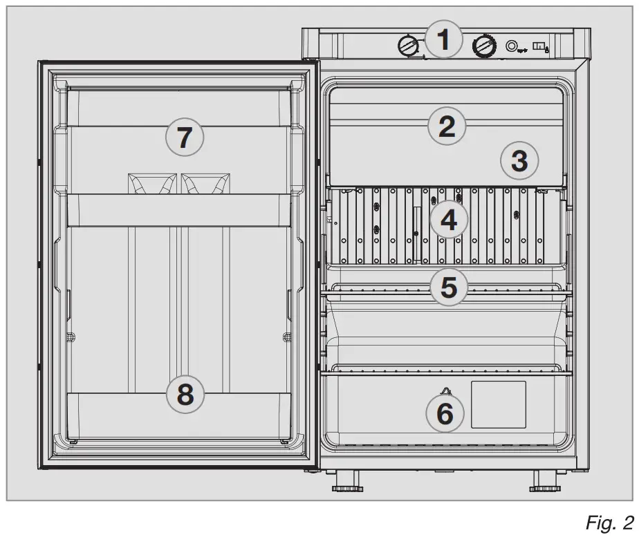 DOMETIC Absorption-Refrigerator -Description of refrigerator
