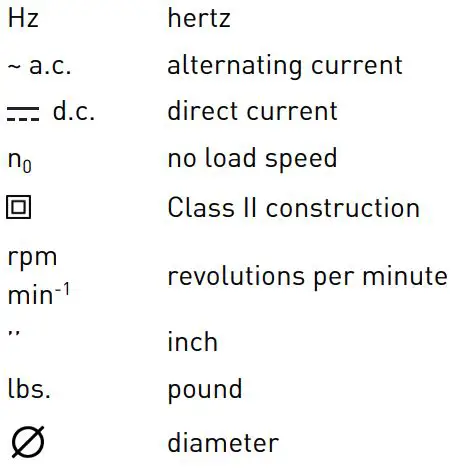 FESTOOL CTC MIDI I Cordless Mobile Dust extractor Instruction Manual - Symbols