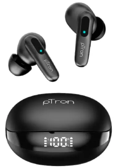 pTron 492796669 Bassbuds Evo Truly Wireless Earbuds -