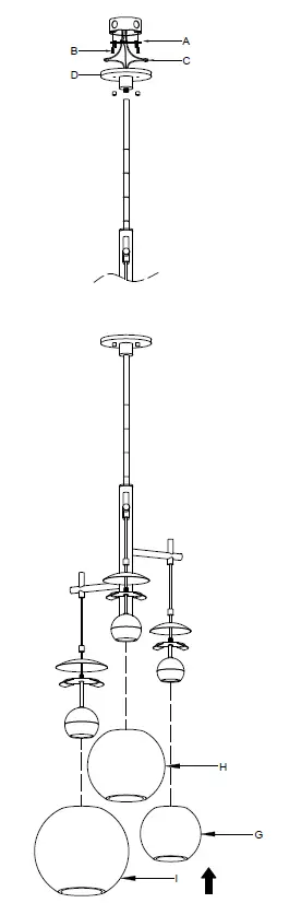 ET2 Contemporary Lighting E25156-BKNAB Nucleus 3-Light LED Pendant 4