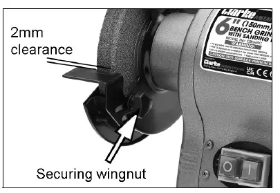 Clarke CBG6SC METALWORKER Bench Grinder with Sanding Belt fig 12
