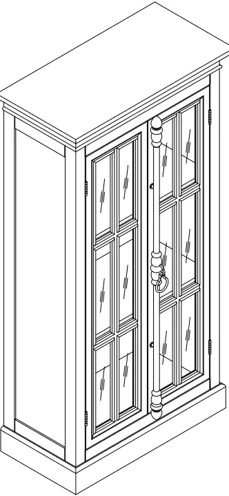 Unbranded White 3-Tier Small Curio Cabinet-fig1