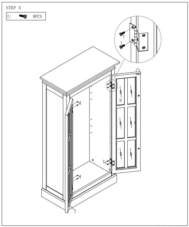 Unbranded White 3-Tier Small Curio Cabinet-fig8