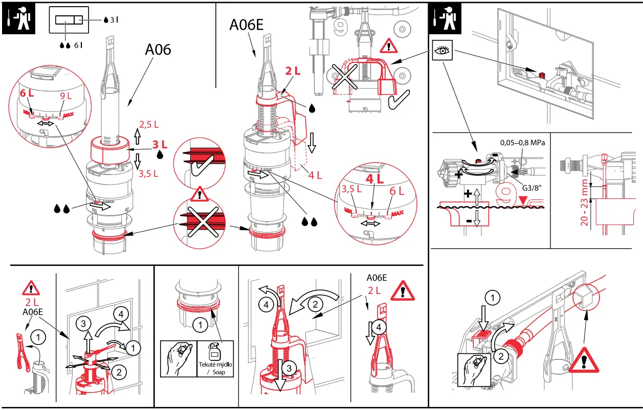 AM100-1000 Toilet Wall Mounting Frame Installation illustration
