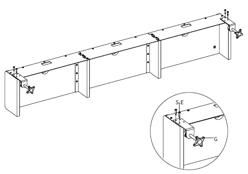 VIVO STAND-SHELF60B Clamp-on 60” Shelf Compartment Monitor Riser FIG (10)