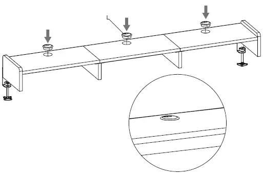 VIVO STAND-SHELF60B Clamp-on 60” Shelf Compartment Monitor Riser FIG (11)