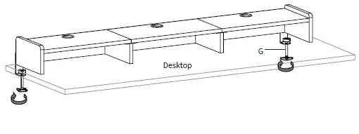 VIVO STAND-SHELF60B Clamp-on 60” Shelf Compartment Monitor Riser FIG (12)