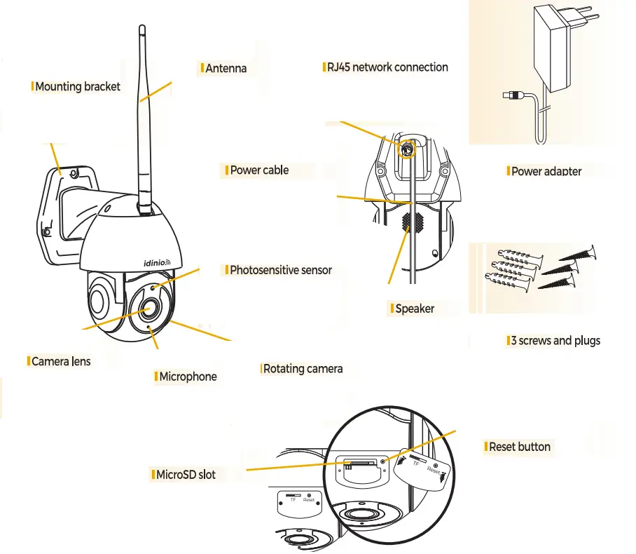 idinio 140103 Full HD WiFi Outdoor Pan-Tilt Camera - fig 2