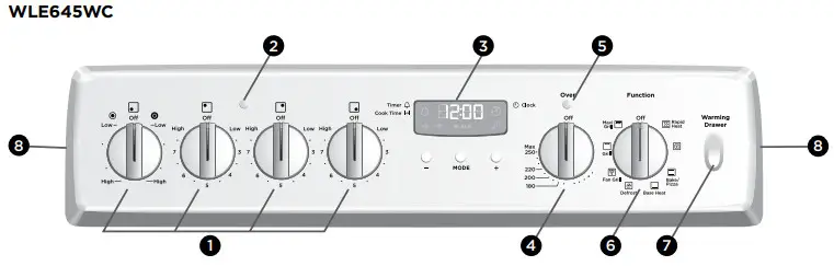 Westinghouse 60cm Upright Cooker - CONTROLS 5