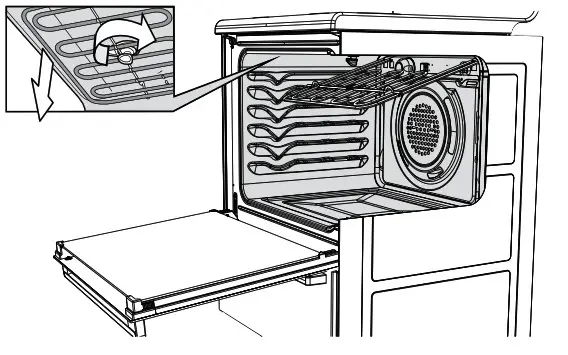 Westinghouse 60cm Upright Cooker-Releasing grill element