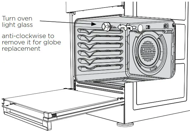 Westinghouse 60cm Upright Cooker- Replacing the oven light