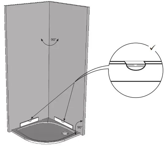 RAVAK Brilliant BSKK4-90 Quarter Circle Shower - 3