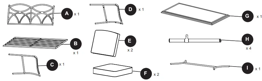 Style SELECTIONS FZS71014L 2PC Loveseat and Coffee Table Set - 2