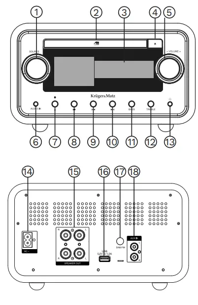 Kruger Matz KM1961 Micro Hi Fi System-