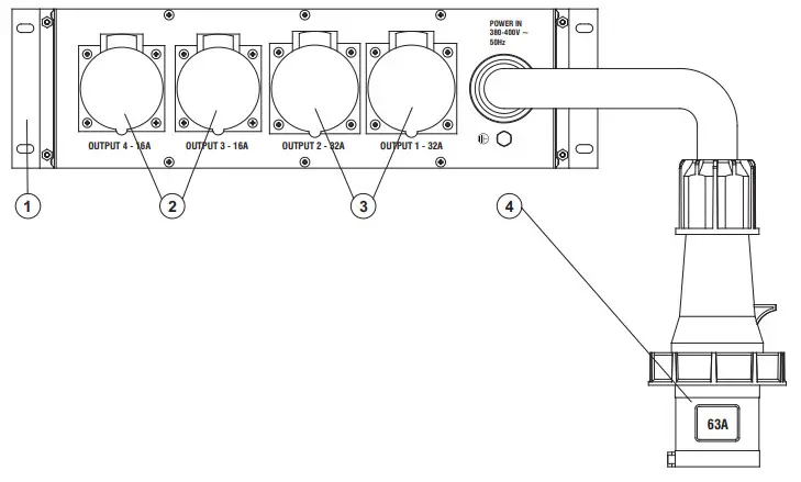 eurolite SB-1200B Power Distributor - Figure 1