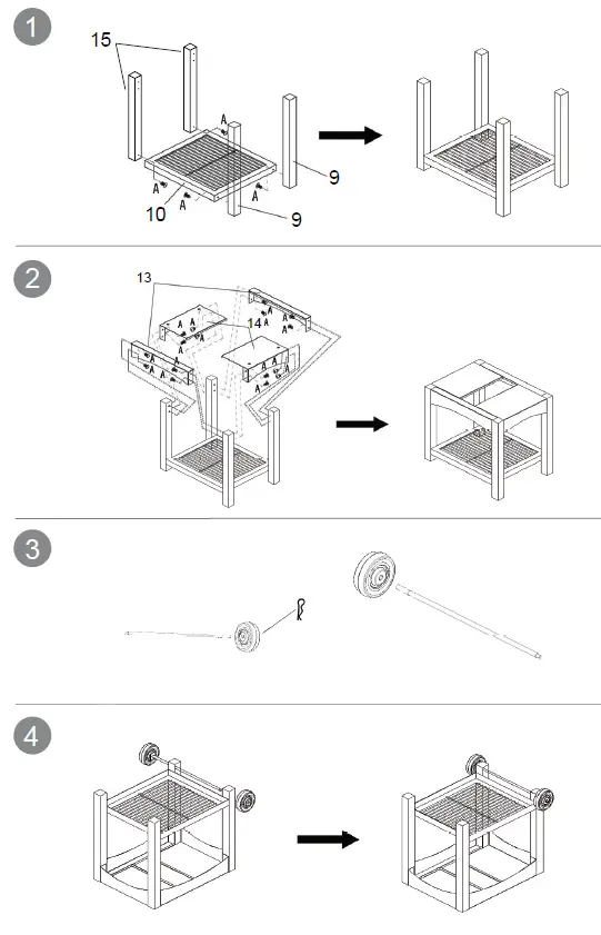 THE HOME DEPOT CX523PO Stand Alone Wood Charcoal Grill Garden Outdoor 2