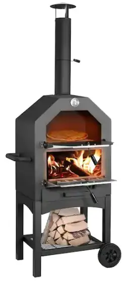 THE HOME DEPOT CX523PO Stand Alone Wood Charcoal Grill Garden Outdoor