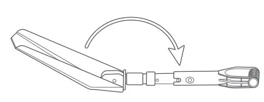 ASTROAI Multifunctional Folding Snow Shovel User Manual - Unfold the shovel head and secure it